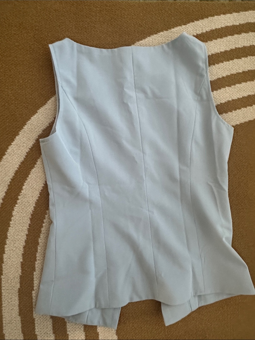 Cider Pale Blue Sleeveless Buttoned Vest - Picture 2 of 9